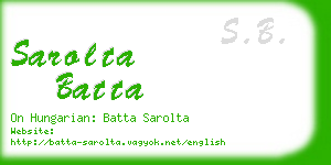 sarolta batta business card